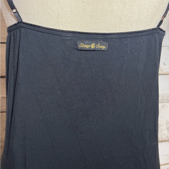 Rocawear Sleep by Design Black Lace Slip Dress L | Y2K Urban Glam Gold Logo - Picture 3 of 4
